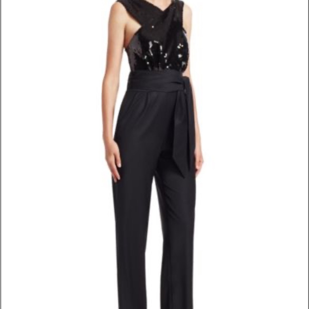 NEW NW STUNNING CAROLINA RITZLER
Crossover Sequin Belted Jumpsuit